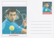 Palatine (Fantasy) Personalities - Novak Djokovic (tennis) postal stationery card unused and fine