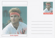 Palatine (Fantasy) Personalities - Andre Agassi (tennis) postal stationery card unused and fine