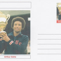 Palatine (Fantasy) Personalities - Arthur Ashe (tennis) postal stationery card unused and fine