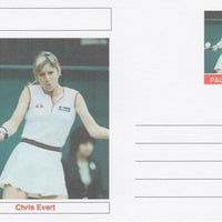 Palatine (Fantasy) Personalities - Chris Evert (tennis) postal stationery card unused and fine