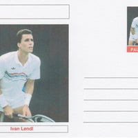Palatine (Fantasy) Personalities - Ivan Lendl (tennis) postal stationery card unused and fine