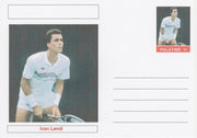 Palatine (Fantasy) Personalities - Ivan Lendl (tennis) postal stationery card unused and fine