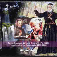 Mozambique 2010 Pope John Paul & Roque Gonzales perf souvenir sheet unmounted mint. Note this item is privately produced and is offered purely on its thematic appeal
