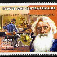 Central African Republic 1999 UPU 485f (Samuel Morse) unmounted mint