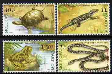 Moldova 2005 Reptiles & Amphibians perf set of 4 values unmounted mint, SG 519-22