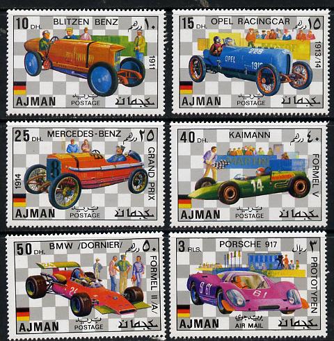 Ajman 1971 German Racing Cars set of 6 unmounted mint, Mi 1117-22