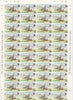 Lesotho 1986-88 Provisional surcharge 15s on 2s Speckled Pigeon, the complete sheet of 40 with 1982 imprint date (SG716c) and containing 'curved line around bars' on R4/1 and 'top of 5 missing' on R10/2 unmounted mint