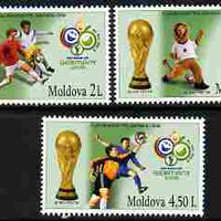Moldova 2006 Football World Cup perf set of 3 unmounted mint, SG 544-6