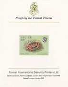 Belize 1984-88 Coral Crab 50c def imperf proof mounted on Format International proof card as SG 775