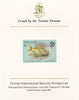 Belize 1984-88 Snapper fish $1 def imperf proof mounted on Format International proof card as SG 778