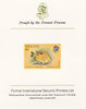 Belize 1984-88 Damselfish $5 def imperf proof mounted on Format International proof card as SG 780