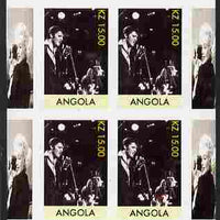 Angola 1999 Elvis Presley imperf sheetlet containing 4 values with Marilyn in margins, unmounted mint. Note this item is privately produced and is offered purely on its thematic appeal