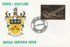 Staffa 1976 Road Runner (Female) £8 value perforated & embossed in 23 carat gold foil on souvenir cover with first day cancel (Rosen 290b)