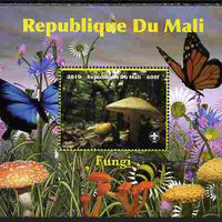 Mali 2010 Fungi #6 perf s/sheet with Butterflies & Scouts Logo unmounted mint