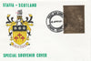 Staffa 1976 California Valley Quail (Female) £8 value perforated & embossed in 23 carat gold foil on souvenir cover with first day cancel (Rosen 297b)
