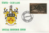Staffa 1976 Eastern Brown Pelican (Male) £8 value perforated & embossed in 23 carat gold foil on souvenir cover with first day cancel (Rosen 308a)