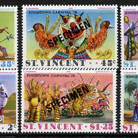 St Vincent 1976 Carnival set of 6 opt'd Specimen unmounted mint as SG 479-84