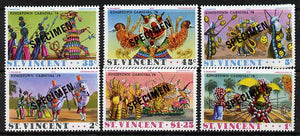St Vincent 1976 Carnival set of 6 opt'd Specimen unmounted mint as SG 479-84