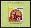 St Thomas & Prince Islands 2010 Humanitarians - Dalai Lama individual imperf deluxe sheet unmounted mint. Note this item is privately produced and is offered purely on its thematic appeal