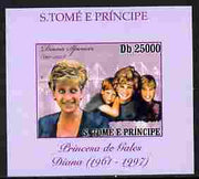 St Thomas & Prince Islands 2010 Diana Princess of Wales #3 with the Princes individual imperf deluxe sheet unmounted mint. Note this item is privately produced and is offered purely on its thematic appeal
