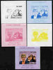 St Thomas & Prince Islands 2010 Diana Princess of Wales #3 with the Princes individual deluxe sheet - the set of 5 imperf progressive proofs comprising the 4 individual colours plus all 4-colour composite, unmounted mint