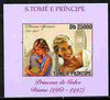 St Thomas & Prince Islands 2010 Diana Princess of Wales #4 with Big Ben individual imperf deluxe sheet unmounted mint. Note this item is privately produced and is offered purely on its thematic appeal