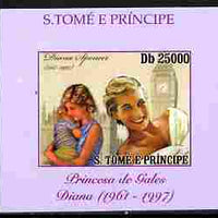 St Thomas & Prince Islands 2010 Diana Princess of Wales #4 with Big Ben individual imperf deluxe sheet unmounted mint. Note this item is privately produced and is offered purely on its thematic appeal