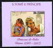 St Thomas & Prince Islands 2010 Diana Princess of Wales #4 with Big Ben individual imperf deluxe sheet unmounted mint. Note this item is privately produced and is offered purely on its thematic appeal