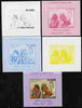 St Thomas & Prince Islands 2010 Diana Princess of Wales #4 with Big Ben individual deluxe sheet - the set of 5 imperf progressive proofs comprising the 4 individual colours plus all 4-colour composite, unmounted mint