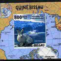 Guinea - Bissau 2010 Global Warming #1 - Rabbit individual imperf deluxe sheet unmounted mint. Note this item is privately produced and is offered purely on its thematic appeal