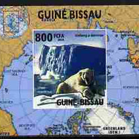 Guinea - Bissau 2010 Global Warming #2 - Polar Bear individual imperf deluxe sheet unmounted mint. Note this item is privately produced and is offered purely on its thematic appeal