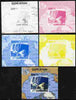 Guinea - Bissau 2010 Global Warming #2 - Polar Bear individual deluxe sheet - the set of 5 imperf progressive proofs comprising the 4 individual colours plus all 4-colour composite, unmounted mint