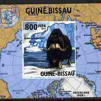 Guinea - Bissau 2010 Global Warming #4 - Muskox individual imperf deluxe sheet unmounted mint. Note this item is privately produced and is offered purely on its thematic appeal