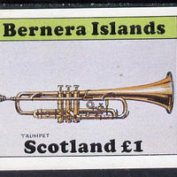 Bernera 1982 Musical Instruments (Trumpet) imperf souvenir sheet (£1 value) unmounted mint