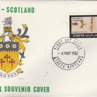 Staffa 1982 Bees #1 (15p perf value) on special cover with first day cancelcover