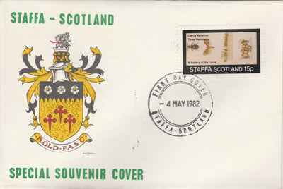 Staffa 1982 Bees #1 (15p perf value) on special cover with first day cancelcover