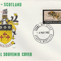 Staffa 1982 Bees #4 (45p perf value) on special cover with first day cancel