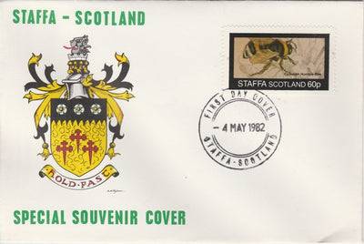 Staffa 1982 Bees #5 (60p perf value) on special cover with first day cancel