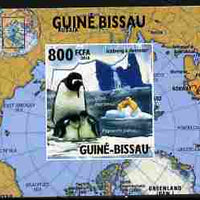 Guinea - Bissau 2010 Global Warming #5 - Penguin individual imperf deluxe sheet unmounted mint. Note this item is privately produced and is offered purely on its thematic appeal