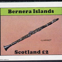 Bernera 1982 Musical Instruments (Clarinet) imperf deluxe sheet (£2 value) unmounted mint