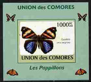 Comoro Islands 2009 Butterflies #1 individual imperf deluxe sheet unmounted mint. Note this item is privately produced and is offered purely on its thematic appeal, it has no postal validity