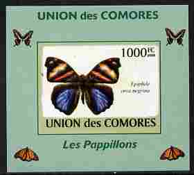 Comoro Islands 2009 Butterflies #1 individual imperf deluxe sheet unmounted mint. Note this item is privately produced and is offered purely on its thematic appeal, it has no postal validity