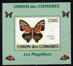 Comoro Islands 2009 Butterflies #2 individual imperf deluxe sheet unmounted mint. Note this item is privately produced and is offered purely on its thematic appeal, it has no postal validity