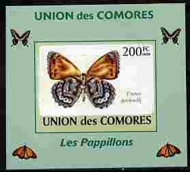 Comoro Islands 2009 Butterflies #5 individual imperf deluxe sheet unmounted mint. Note this item is privately produced and is offered purely on its thematic appeal, it has no postal validity
