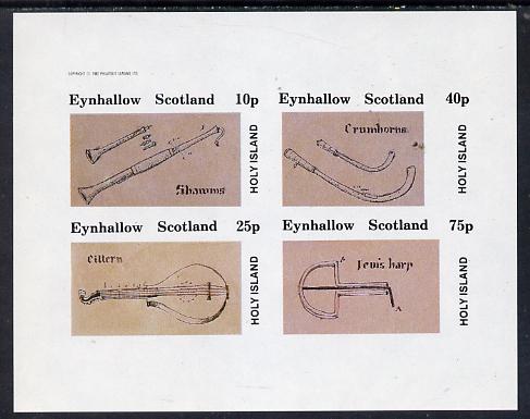 Eynhallow 1982 Early Musical Instruments imperf set of 4 values unmounted mint