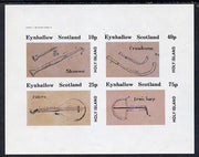 Eynhallow 1982 Early Musical Instruments imperf set of 4 values unmounted mint