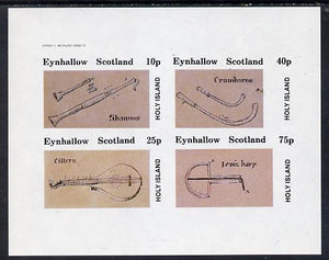Eynhallow 1982 Early Musical Instruments imperf set of 4 values unmounted mint