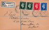 Great Britain 1937 KG6 1/2d x 2, 1d & 2.5d on neat cover registered to Birmingham with first day cancels