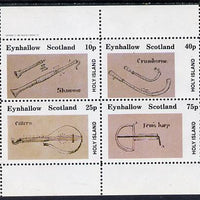 Eynhallow 1982 Early Musical Instruments perf set of 4 values unmounted mint