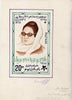 Egypt 1975 Om Kolthoum Commem (Arab Singer) original artwork for unaccepted design showing Singer and line of Music, artwork 8"x5" signed